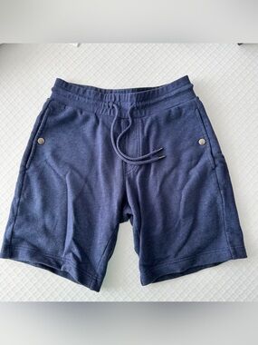 Neiman Marcus Navy Athletic Drawstring Shorts